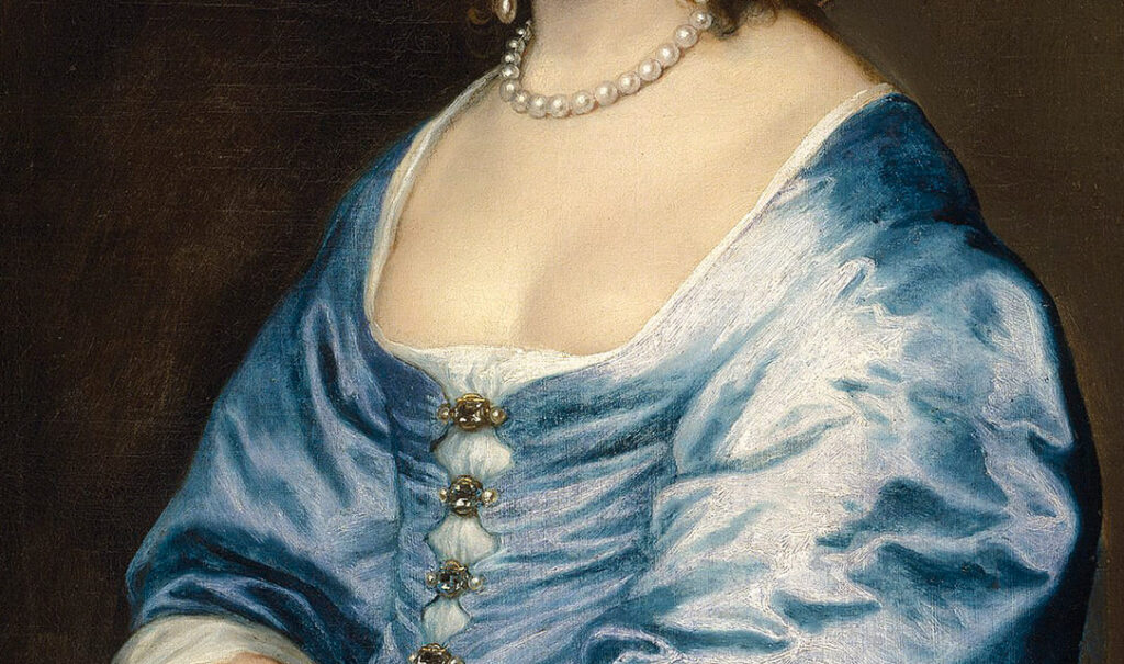 detalle de retrato de Mary Ruthven Lady van Dyck circa1640 Anthony van Dyck • Cuándo surge el corsé