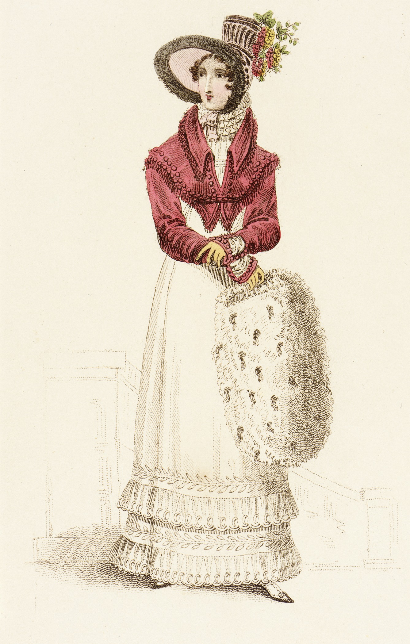 Fashion Plate Walking Dress 1819 John Bell • spencer jacket o chaqueta spencer